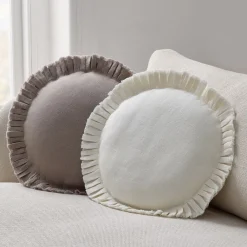 West Elm Box Pleat Round Pillow