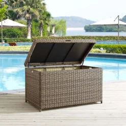 West Elm Bradenton Outdoor Wicker Storage Bin
