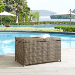 West Elm Bradenton Outdoor Wicker Storage Bin