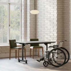 West Elm Branch Restaurant Rectangle Dining Table - Quartz (ADA)