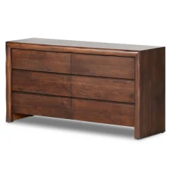 West Elm Brevoort Solid Wood Waterfall 6-Drawer Dresser (73")