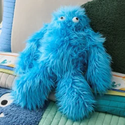 West Elm Bright Blue Monster Pillow