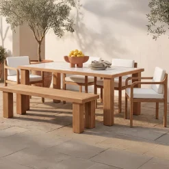 West Elm Briley Teak Outdoor Dining Table