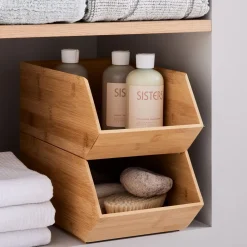 West Elm Brockton Bamboo Stacking Boxes (Set of 2)