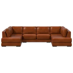 West Elm Build Your Own - Dalton Leather Sectional