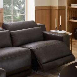 West Elm Build Your Own - Dalton Motion Reclining Leather Sectional