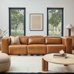 West Elm Build Your Own - Leo Motion Reclining Leather Sectional