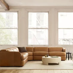 West Elm Build Your Own - Leroy Motion Reclining Leather Sectional