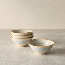 West Elm Cabana Stripe Stoneware Dip Bowls (Set of 4)