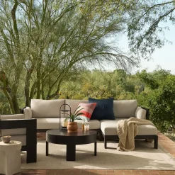 West Elm Caldera Aluminum Outdoor 2-Piece Chaise Sectional (105")