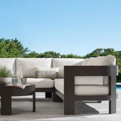 West Elm Caldera Aluminum Outdoor 3-Piece L-Shaped Sectional (100")