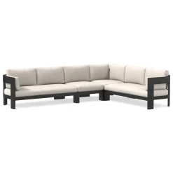 West Elm Caldera Aluminum Outdoor 4-Piece L-Shaped Sectional Cushion Covers
