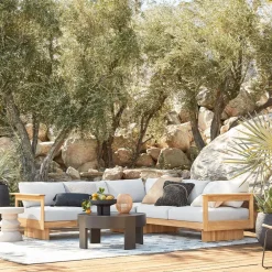 West Elm Caldera Aluminum Outdoor Round Coffee Table (34")