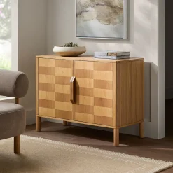 West Elm Calitha Two-Tone Oak Wooden Cabinet (40")