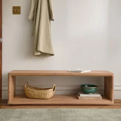 West Elm Calla Solid Wood Entryway Bench (–)
