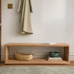 West Elm Calla Solid Wood Entryway Bench (–)