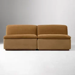 West Elm Calvin Fabric & Leather Armless Modular Sofa ( – 115.5")