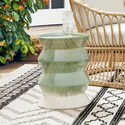 West Elm Cami Indoor/Outdoor Ceramic Round Side Table (13")