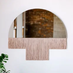 West Elm Candice Luter Duet Fringe Half Circle Wall Mirror