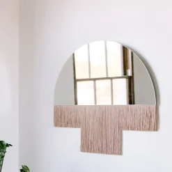West Elm Candice Luter Duet Fringe Half Circle Wall Mirror