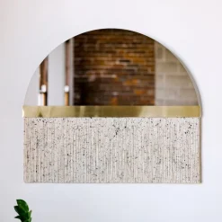 West Elm Candice Luter Fleck Half Circle Wall Mirror w/ Fringe