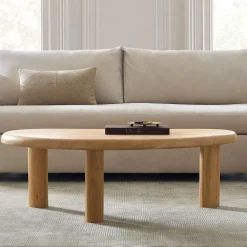 West Elm Cannellini Solid Wood Coffee Table (47")