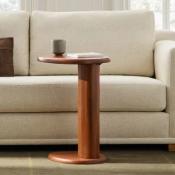 West Elm Cannellini Solid Wood C-Side Table (19")
