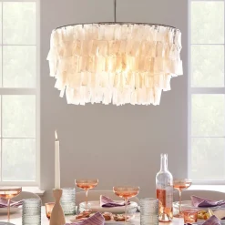 West Elm Capiz Round Chandelier (24")