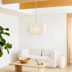 West Elm Capiz Zigzag Chandelier (24")