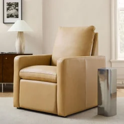 West Elm Caplan Leather Power Recliner