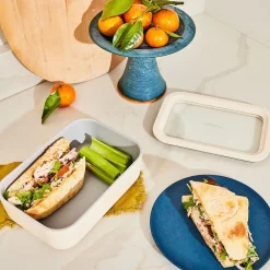 West Elm Caraway Rectangular Glass Food Container w/ Lid