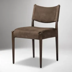 West Elm Carryn Leather Armless Dining Chair