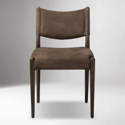 West Elm Carryn Leather Armless Dining Chair