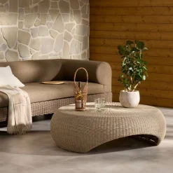 West Elm Cartersville Woven Outdoor Coffee Table (50")