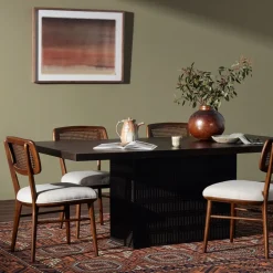 West Elm Carved Mango Wood Dining Table