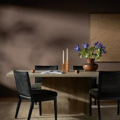 West Elm Carved Mango Wood Dining Table
