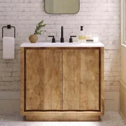 West Elm Carved Pattern Single Bathroom Vanity (36")