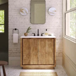 West Elm Carved Pattern Single Bathroom Vanity (36")