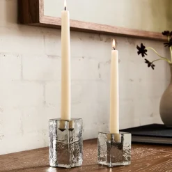 West Elm Cast Glass Taper Holders
