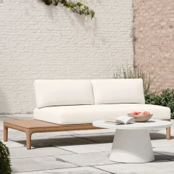 West Elm Catalina Outdoor Reversible Armless Sofa w/ Table (77")