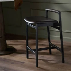 West Elm Caton Leather Bar & s