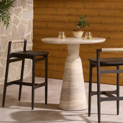 West Elm Caton Outdoor Metal Bar & s
