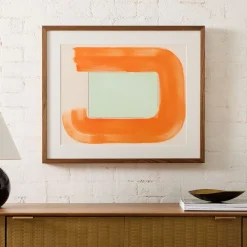 West Elm Celery Orange Curve by Emily Keating Snyder