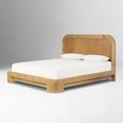 West Elm Celira Leather Bed