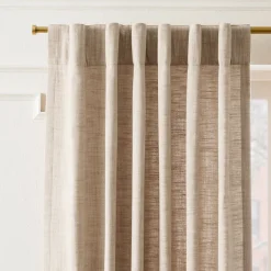 West Elm Chambray Woven Curtain