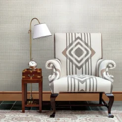 West Elm Champagne Grasscloth Wallpaper