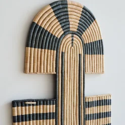 West Elm Checkered Wall Mask - Black & Neutral