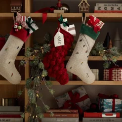 West Elm Chunky Bauble Knit Stockings