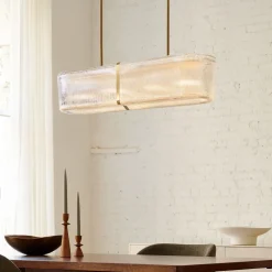 West Elm Citrine Glass Chandelier (36")