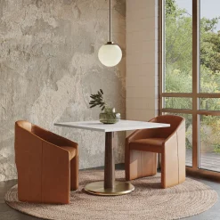 West Elm Claire Restaurant Square Dining Table - Quartz